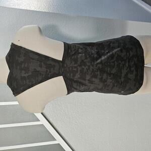 Lululemon Tank Womens Run for Days Camo Tanktop Running Black Brown Workout
